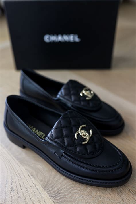 chanel lambskin loafers|real real chanel loafers.